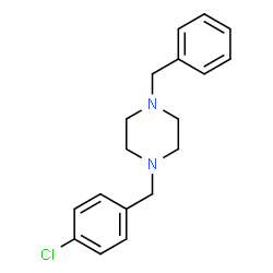 ChemSpider 2D Image | 1-Benzyl-4-(4-chlorobenzyl)piperazine | C18H21ClN2