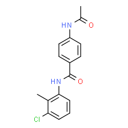 ChemSpider 2D Image | 4-Acetamido-N-(3-chloro-2-methylphenyl)benzamide | C16H15ClN2O2
