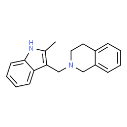 ChemSpider 2D Image | 2-[(2-Methyl-1H-indol-3-yl)methyl]-1,2,3,4-tetrahydroisoquinoline | C19H20N2