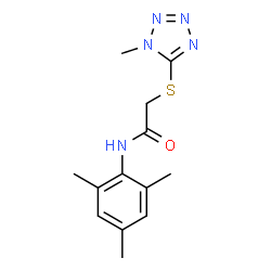 ChemSpider 2D Image | N-Mesityl-2-[(1-methyl-1H-tetrazol-5-yl)sulfanyl]acetamide | C13H17N5OS