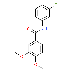 ChemSpider 2D Image | N-(3-Fluorophenyl)-3,4-dimethoxybenzamide | C15H14FNO3