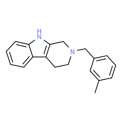 ChemSpider 2D Image | 2-(3-Methylbenzyl)-2,3,4,9-tetrahydro-1H-beta-carboline | C19H20N2