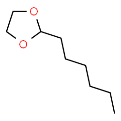 ChemSpider 2D Image | 2-Hexyl-1,3-dioxolane | C9H18O2