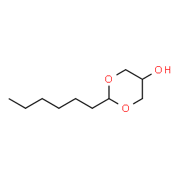 ChemSpider 2D Image | 2-Hexyl-1,3-dioxan-5-ol | C10H20O3