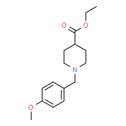 ChemSpider 2D Image | Ethyl 1-(4-methoxybenzyl)-4-piperidinecarboxylate | C16H23NO3