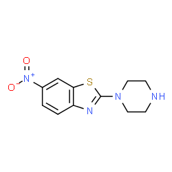 ChemSpider 2D Image | 6-Nitro-2-piperazin-1-yl-benzothiazole | C11H12N4O2S