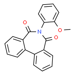 ChemSpider 2D Image | 6-(2-Methoxy-phenyl)-dibenzo[c,e]azepine-5,7-dione | C21H15NO3