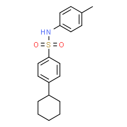 ChemSpider 2D Image | 4-Cyclohexyl-N-(4-methylphenyl)benzenesulfonamide | C19H23NO2S