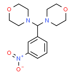 ChemSpider 2D Image | 4,4'-[(3-Nitrophenyl)methylene]dimorpholine | C15H21N3O4