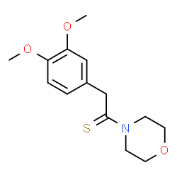 ChemSpider 2D Image | 2-(3,4-Dimethoxyphenyl)-1-(4-morpholinyl)ethanethione | C14H19NO3S