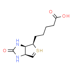 ChemSpider 2D Image | 5-[(3aR,4R,6aS)-2-oxo-3,3a,4,6a-tetrahydro-1H-thieno[3,4-d]imidazol-4-yl]pentanoic acid | C10H15N2O3S