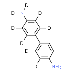 ChemSpider 2D Image | 4,4'-(2,2',3,3',5,6-~2~H_6_)Biphenyl(N~4~,N~4~-~2~H_2_)diamine | C12H4D8N2