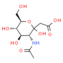 ChemSpider 2D Image | 2-Acetamido-1-C-(carboxymethyl)-2-deoxy-D-glucopyranose | C10H17NO8