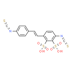 ChemSpider 2D Image | 3-Isothiocyanato-6-[(E)-2-(4-isothiocyanatophenyl)vinyl]-1,2-benzenedisulfonic acid | C16H10N2O6S4
