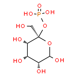 ChemSpider 2D Image | (2R,3S,4S,5R)-3,4,5,6-Tetrahydroxy-2-(hydroxymethyl)tetrahydro-2H-pyran-2-yl dihydrogen phosphate (non-preferred name) | C6H13O10P