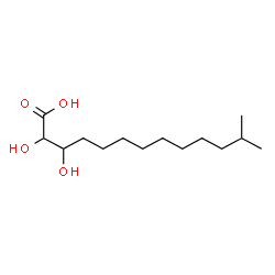 ChemSpider 2D Image | 2,3-Dihydroxy-12-methyltridecanoic acid | C14H28O4