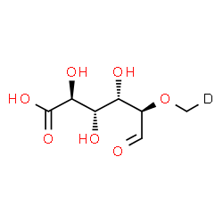 ChemSpider 2D Image | 2-O-(~2~H_1_)Methyl-D-glucuronic acid | C7H11DO7
