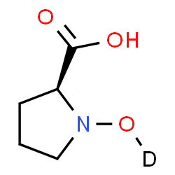 ChemSpider 2D Image | 1-[(~2~H)Hydroxy]-L-proline | C5H8DNO3