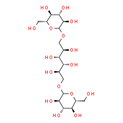 ChemSpider 2D Image | D-Glucopyranosyl-(1->1)-[D-glucopyranosyl-(1->6)]-D-mannitol | C18H34O16