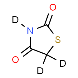 ChemSpider 2D Image | (~2~H_3_)-1,3-Thiazolidine-2,4-dione | C3D3NO2S