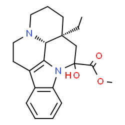 ChemSpider 2D Image | Methyl (16alpha)-14-hydroxy-14,15-dihydroeburnamenine-14-carboxylate | C21H26N2O3