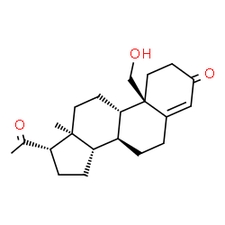 ChemSpider 2D Image | (10alpha)-19-Hydroxypregn-4-ene-3,20-dione | C21H30O3