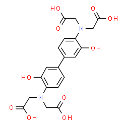 ChemSpider 2D Image | 2,2',2'',2'''-[(3,3'-Dihydroxy-4,4'-biphenyldiyl)dinitrilo]tetraacetic acid | C20H20N2O10