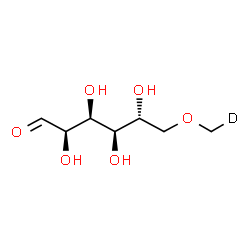 ChemSpider 2D Image | 6-O-(~2~H_1_)Methyl-D-glucose | C7H13DO6