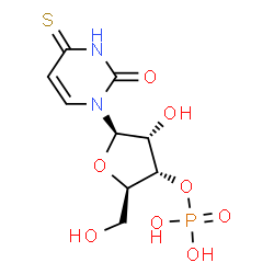 ChemSpider 2D Image | 1-(3-O-Phosphono-beta-D-ribofuranosyl)-4-thioxo-3,4-dihydro-2(1H)-pyrimidinone | C9H13N2O8PS