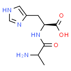 ChemSpider 2D Image | Alanyl-L-histidine | C9H14N4O3