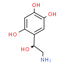 ChemSpider 2D Image | 5-[(1S)-2-Amino-1-hydroxyethyl]-1,2,4-benzenetriol | C8H11NO4