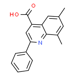 ChemSpider 2D Image | 6,8-Dimethyl-2-phenyl-4-quinolinecarboxylic acid | C18H15NO2