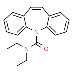 ChemSpider 2D Image | N,N-Diethyl-5H-dibenzo[b,f]azepine-5-carboxamide | C19H20N2O