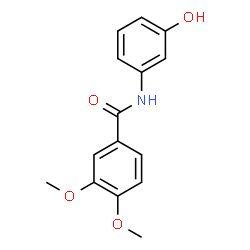 ChemSpider 2D Image | N-(3-Hydroxyphenyl)-3,4-dimethoxybenzamide | C15H15NO4