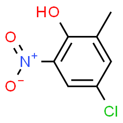 ChemSpider 2D Image | 4-Chloro-2-methyl-6-nitrophenol | C7H6ClNO3