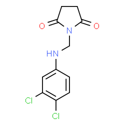 ChemSpider 2D Image | 1-{[(3,4-Dichlorophenyl)amino]methyl}-2,5-pyrrolidinedione | C11H10Cl2N2O2