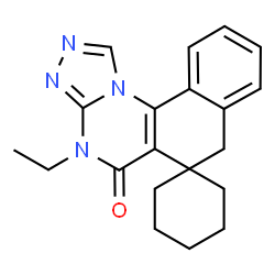 ChemSpider 2D Image | 4-Ethyl-4H-spiro[benzo[h][1,2,4]triazolo[4,3-a]quinazoline-6,1'-cyclohexan]-5(7H)-one | C20H22N4O