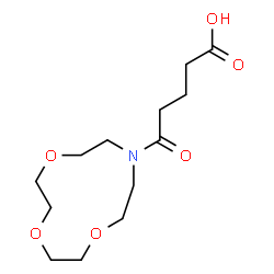 ChemSpider 2D Image | 5-Oxo-5-(1,4,7-trioxa-10-azacyclododecan-10-yl)pentanoic acid | C13H23NO6