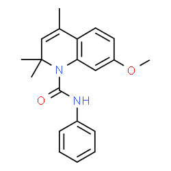 ChemSpider 2D Image | 7-Methoxy-2,2,4-trimethyl-N-phenyl-1(2H)-quinolinecarboxamide | C20H22N2O2