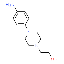 ChemSpider 2D Image | 2-[4-(4-Aminophenyl)-1-piperazinyl]ethanol | C12H19N3O