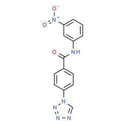 ChemSpider 2D Image | N-(3-Nitrophenyl)-4-(1H-tetrazol-1-yl)benzamide | C14H10N6O3