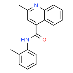ChemSpider 2D Image | 2-Methyl-N-(2-methylphenyl)-4-quinolinecarboxamide | C18H16N2O