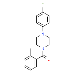ChemSpider 2D Image | [4-(4-fluoro-phenyl)-piperazin-1-yl]-o-tolyl-methanone | C18H19FN2O