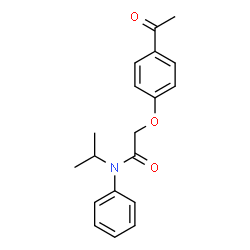 ChemSpider 2D Image | 2-(4-Acetylphenoxy)-N-isopropyl-N-phenylacetamide | C19H21NO3