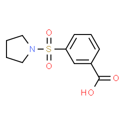 ChemSpider 2D Image | 3-(1-Pyrrolidinylsulfonyl)benzoic acid | C11H13NO4S