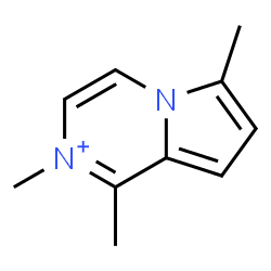 ChemSpider 2D Image | 1,2,6-Trimethylpyrrolo[1,2-a]pyrazin-2-ium | C10H13N2