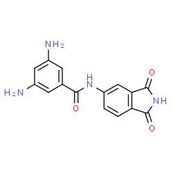 ChemSpider 2D Image | 3,5-Diamino-N-(1,3-dioxo-2,3-dihydro-1H-isoindol-5-yl)benzamide | C15H12N4O3