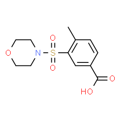 ChemSpider 2D Image | 4-Methyl-3-(4-morpholinylsulfonyl)benzoic acid | C12H15NO5S