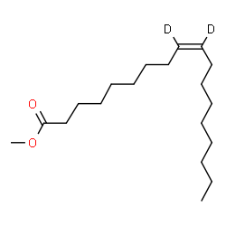 ChemSpider 2D Image | Methyl (9Z)-(9,10-~2~H_2_)-9-octadecenoate | C19H34D2O2