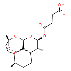 ChemSpider 2D Image | 4-Oxo-4-{[(1R,4S,5R,8S,9R,10S,12R)-1,5,9-trimethyl-11,14,15,16-tetraoxatetracyclo[10.3.1.0~4,13~.0~8,13~]hexadec-10-yl]oxy}butanoic acid | C19H28O8